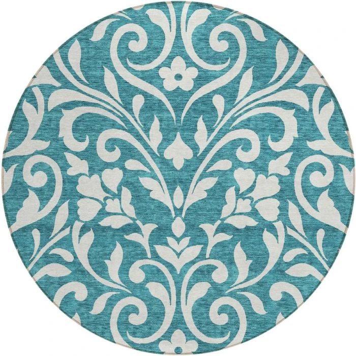 Addison Chantille ACN875-Teal 8 ft. X 8 ft. Round Rug