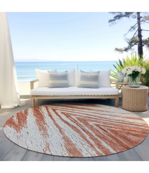 Addison Chantille ACN876-Salmon 8 ft. X 8 ft. Round Rug