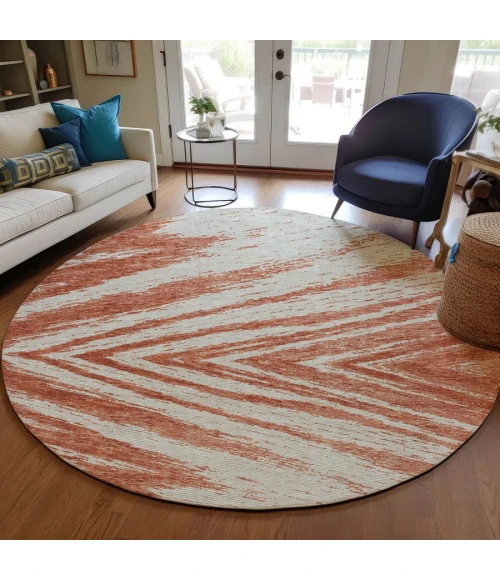 Addison Chantille ACN876-Salmon 8 ft. X 8 ft. Round Rug