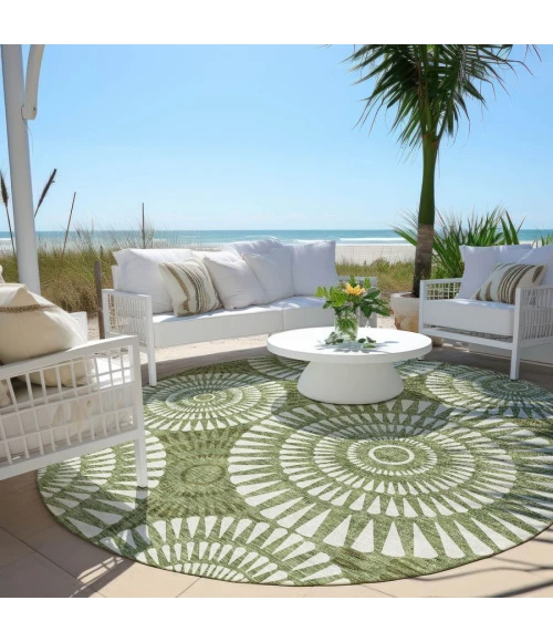 Addison Chantille ACN877-Green 8 ft. X 8 ft. Round Rug