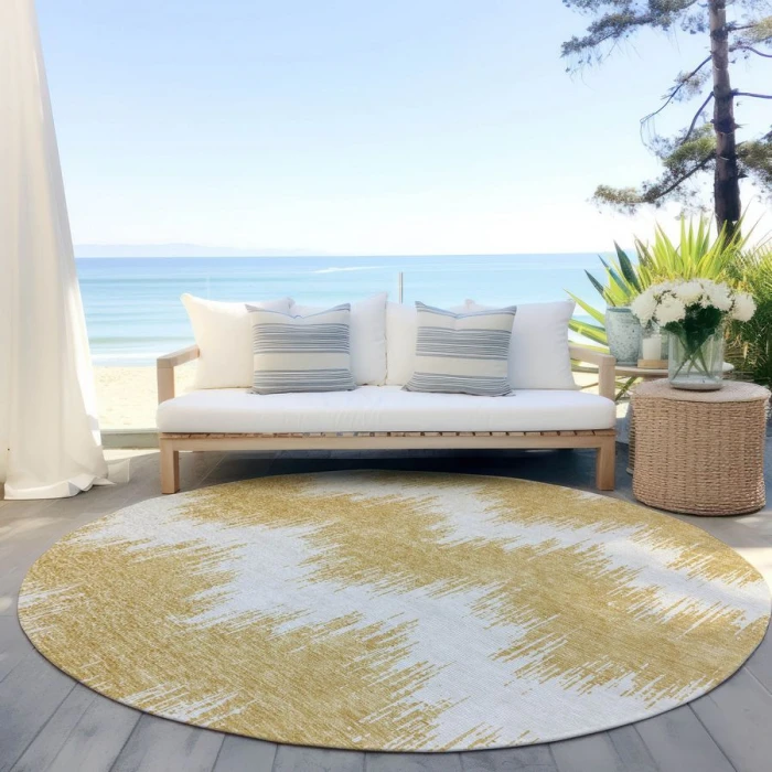Addison Chantille ACN880-Gold 8 ft. X 8 ft. Round Rug