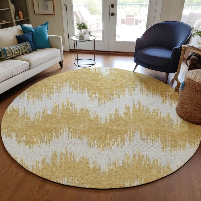 Addison Chantille ACN880-Gold 8 ft. X 8 ft. Round Rug