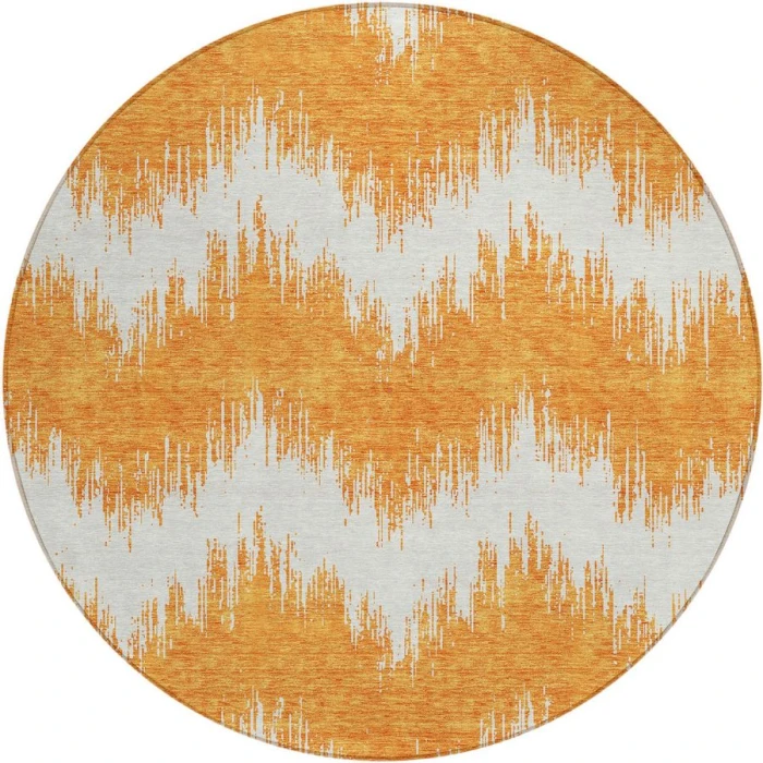 Addison Chantille ACN880-Orange 8 ft. X 8 ft. Round Rug