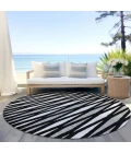 Addison Chantille ACN881-Black 8 ft. X 8 ft. Round Rug