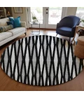 Addison Chantille ACN881-Black 8 ft. X 8 ft. Round Rug