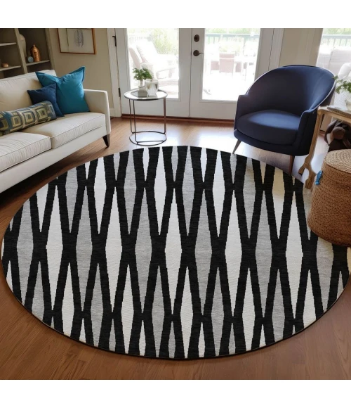 Addison Chantille ACN881-Black 8 ft. X 8 ft. Round Rug