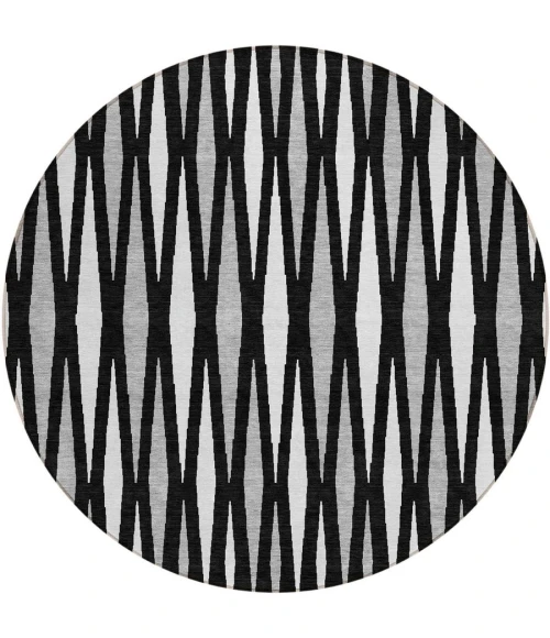 Addison Chantille ACN881-Black 8 ft. X 8 ft. Round Rug