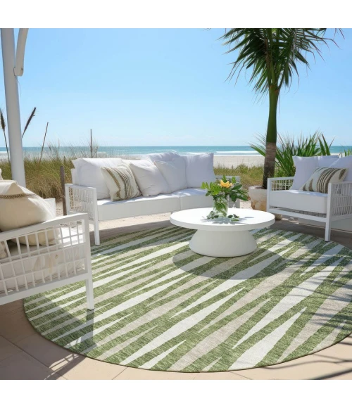 Addison Chantille ACN881-Green 8 ft. X 8 ft. Round Rug
