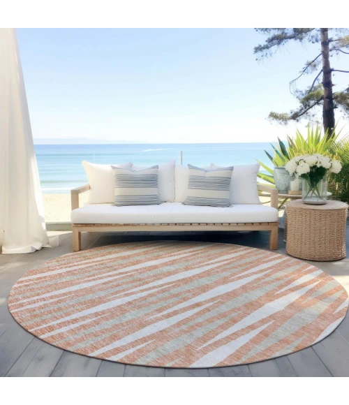Addison Chantille ACN881-Salmon 8 ft. X 8 ft. Round Rug