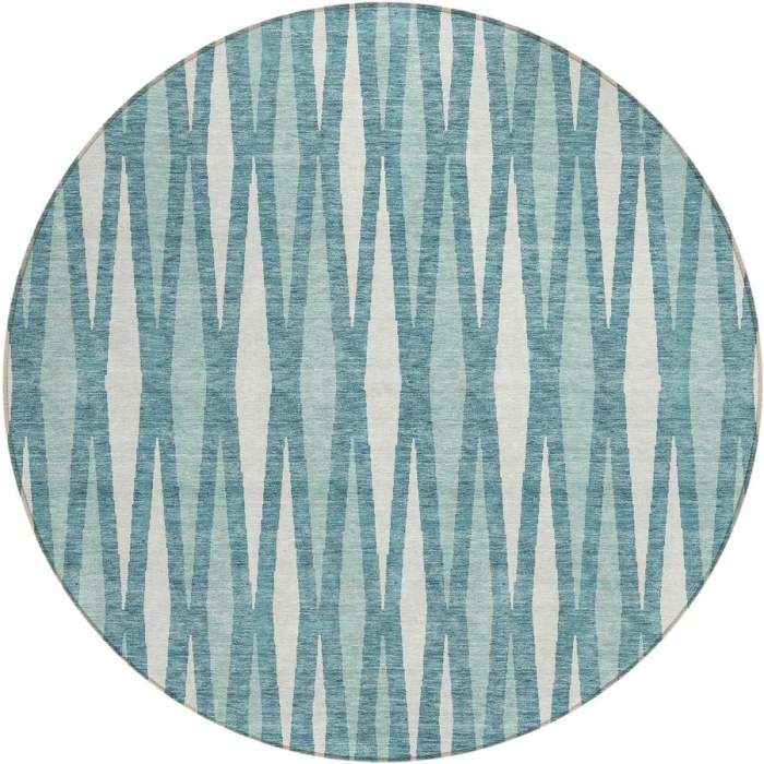 Addison Chantille ACN881-Teal 8 ft. X 8 ft. Round Rug