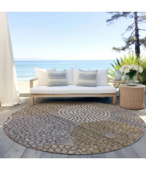 Addison Chantille ACN882-Taupe 8 ft. X 8 ft. Round Rug