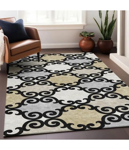 Addison Chantille ACN883-Black 5 ft. X 7 ft. 6 in. Rectangle Rug