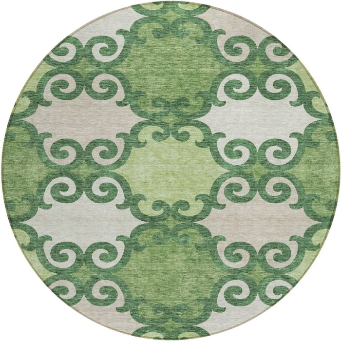 Addison Chantille ACN883-Green 8 ft. X 8 ft. Round Rug