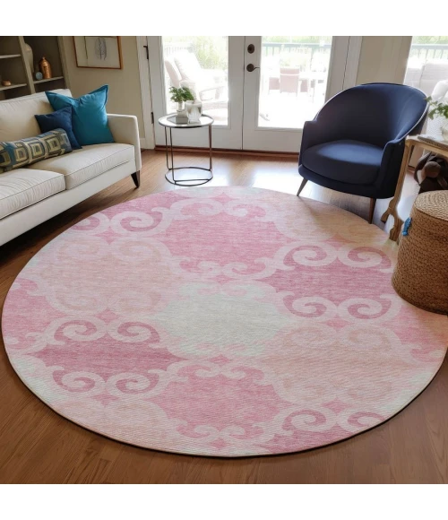 Addison Chantille ACN883-Pink 8 ft. X 8 ft. Round Rug