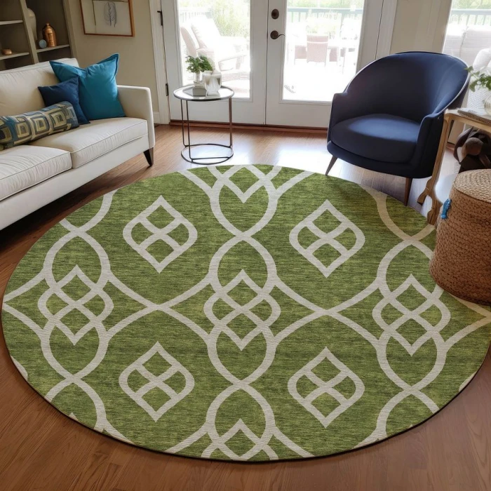 Addison Chantille ACN884-Olive 8 ft. X 8 ft. Round Rug