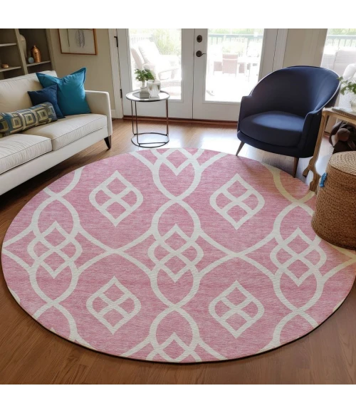 Addison Chantille ACN884-Pink 8 ft. X 8 ft. Round Rug
