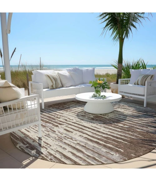 Addison Chantille ACN888-Brown 8 ft. X 8 ft. Round Rug