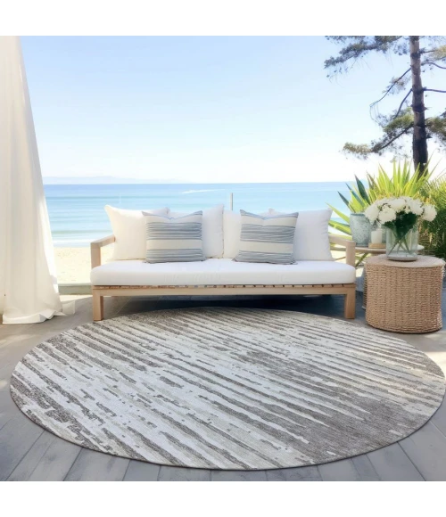 Addison Chantille ACN888-Taupe 8 ft. X 8 ft. Round Rug