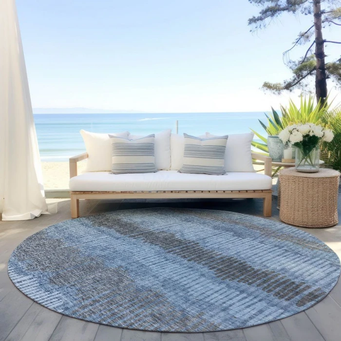 Addison Chantille ACN889-Blue 8 ft. X 8 ft. Round Rug