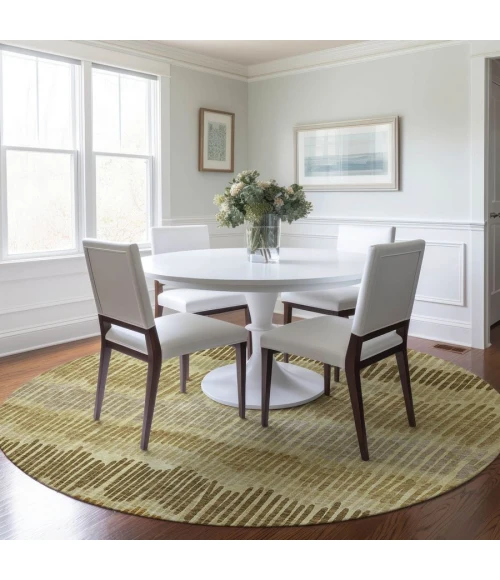 Addison Chantille ACN889-Gold 8 ft. X 8 ft. Round Rug