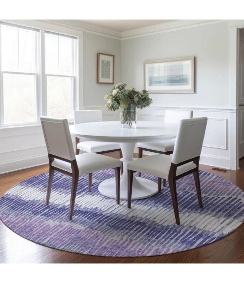 Addison Chantille ACN889-Purple 8 ft. X 8 ft. Round Rug