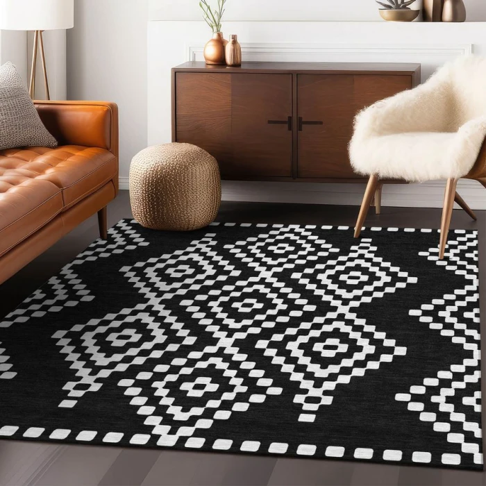 Addison Chantille ACN891-Black 5 ft. X 7 ft. 6 in. Rectangle Rug
