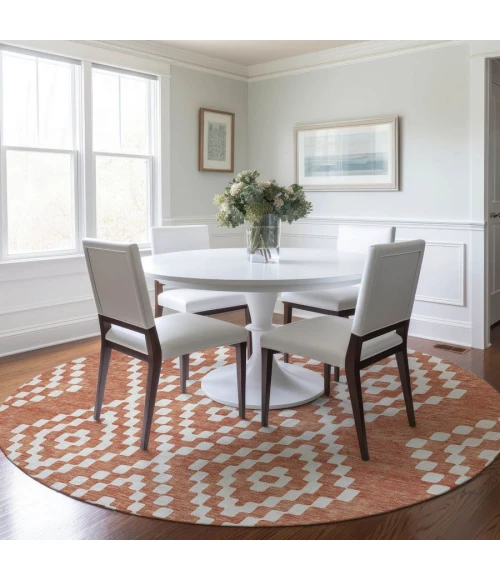 Addison Chantille ACN891-Salmon 8 ft. X 8 ft. Round Rug