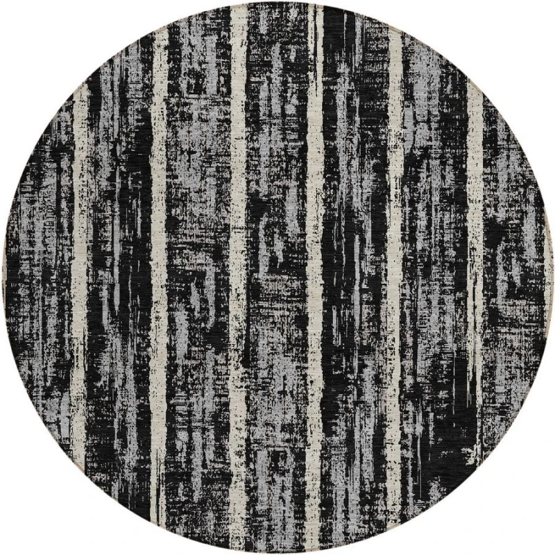 Addison Chantille ACN892-Black 8 ft. X 8 ft. Round Rug