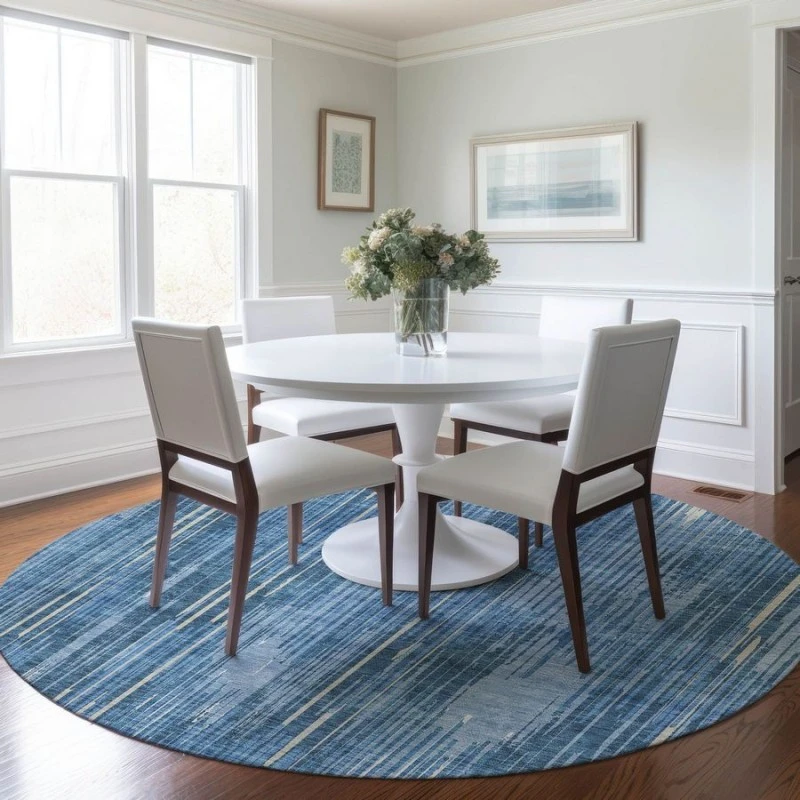 Addison Chantille ACN893-Blue 8 ft. X 8 ft. Round Rug