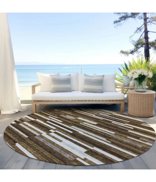 Addison Chantille ACN894-Brown 8 ft. X 8 ft. Round Rug