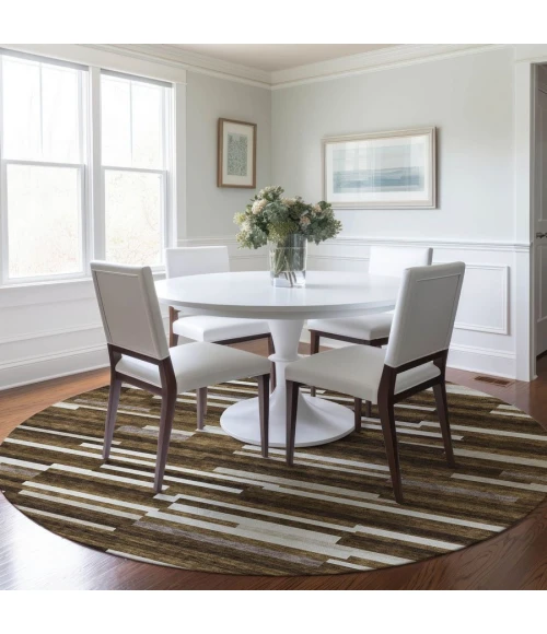 Addison Chantille ACN894-Brown 8 ft. X 8 ft. Round Rug