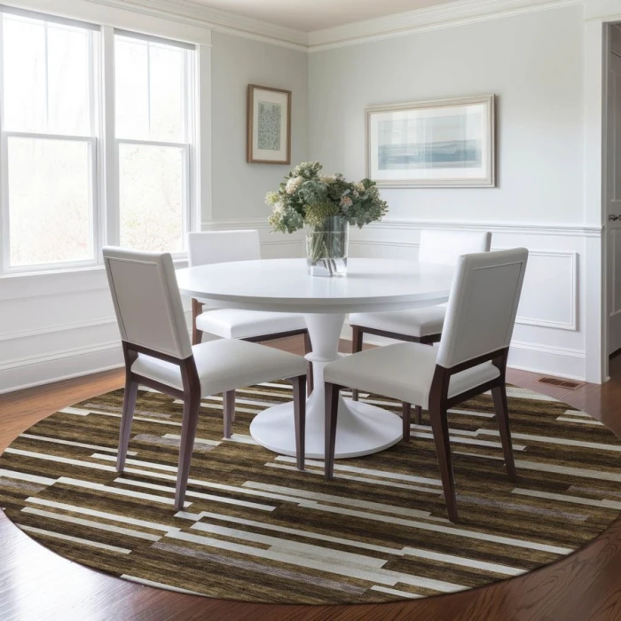 Addison Chantille ACN894-Brown 8 ft. X 8 ft. Round Rug