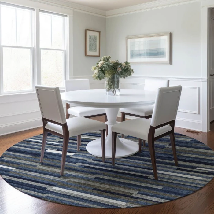 Addison Chantille ACN894-Navy 8 ft. X 8 ft. Round Rug
