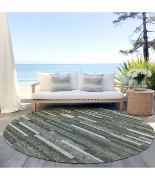 Addison Chantille ACN894-Olive 8 ft. X 8 ft. Round Rug