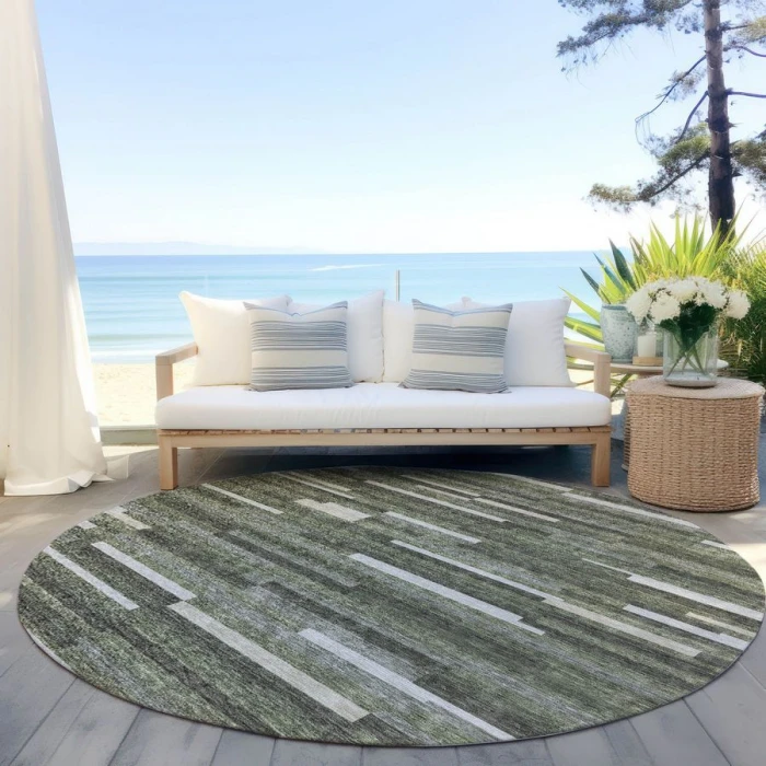 Addison Chantille ACN894-Olive 8 ft. X 8 ft. Round Rug