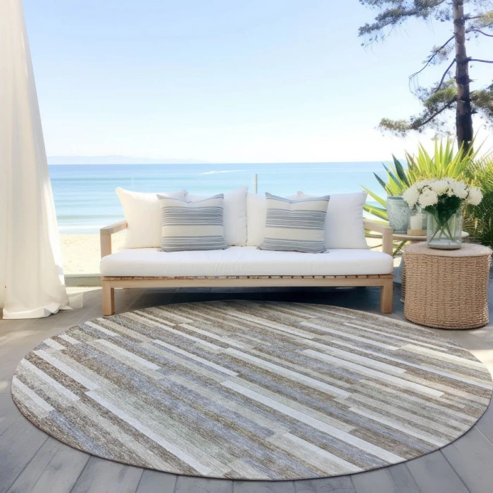 Addison Chantille ACN894-Taupe 8 ft. X 8 ft. Round Rug