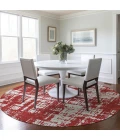 Addison Chantille ACN895-Red 8 ft. X 8 ft. Round Rug