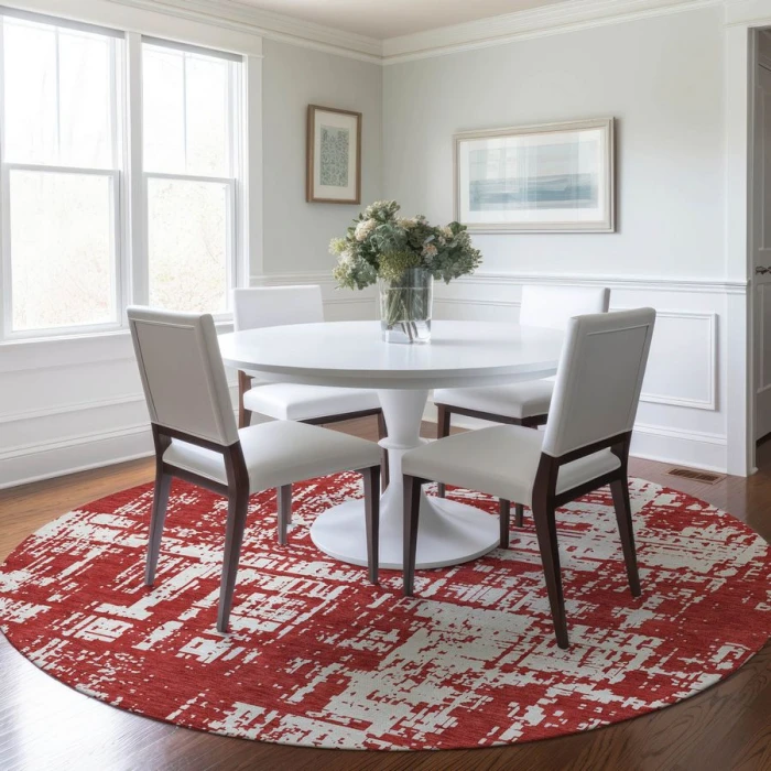 Addison Chantille ACN895-Red 8 ft. X 8 ft. Round Rug