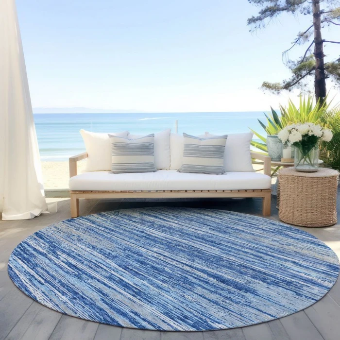 Addison Chantille ACN896-Blue 8 ft. X 8 ft. Round Rug