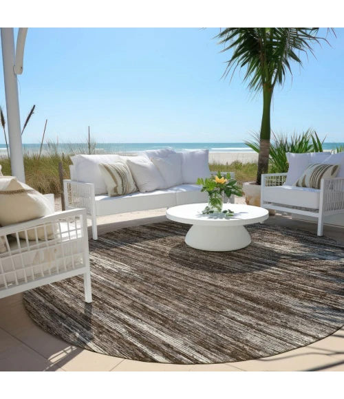 Addison Chantille ACN896-Brown 8 ft. X 8 ft. Round Rug