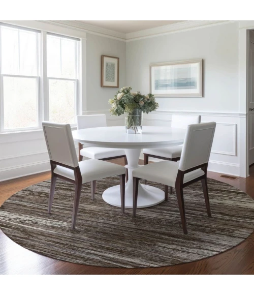 Addison Chantille ACN896-Brown 8 ft. X 8 ft. Round Rug