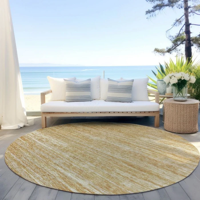 Addison Chantille ACN896-Gold 8 ft. X 8 ft. Round Rug