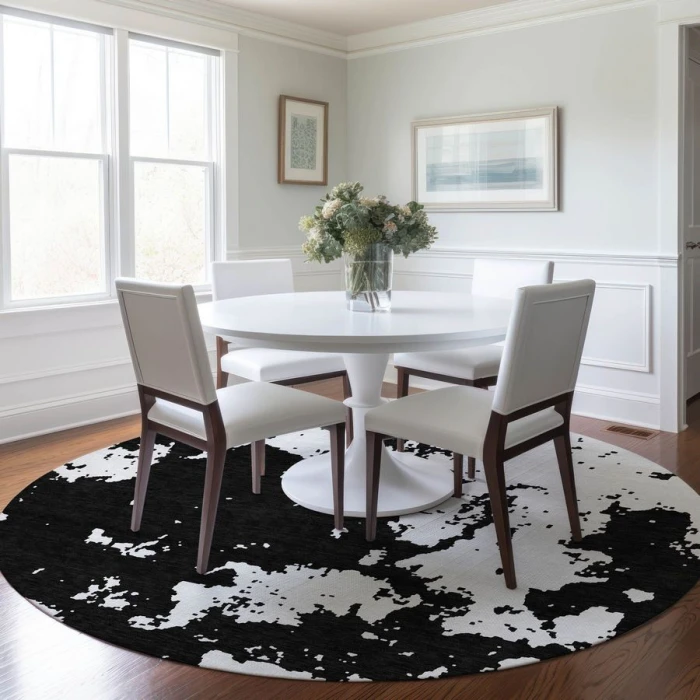 Addison Chantille ACN897-Black 8 ft. X 8 ft. Round Rug