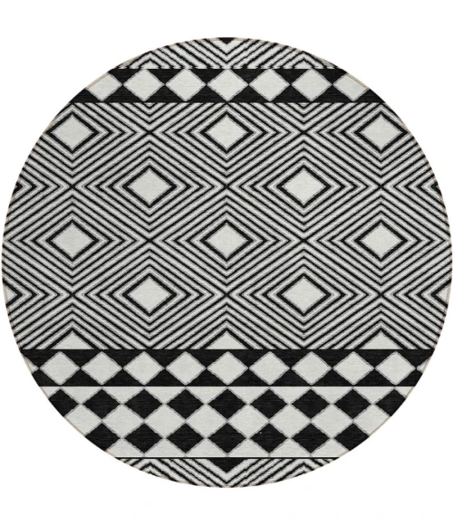 Addison Chantille ACN898-Black 8 ft. X 8 ft. Round Rug