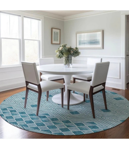 Addison Chantille ACN898-Teal 8 ft. X 8 ft. Round Rug