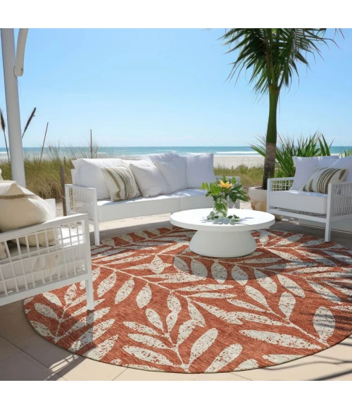 Addison Chantille ACN899-Paprika 8 ft. X 8 ft. Round Rug