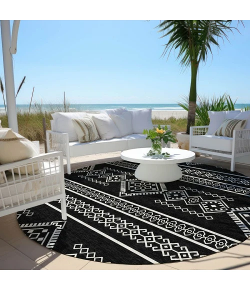 Addison Chantille ACN901-Black 8 ft. X 8 ft. Round Rug