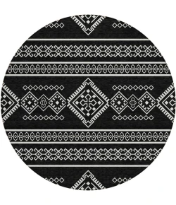 Addison Chantille ACN901-Black 8 ft. X 8 ft. Round Rug