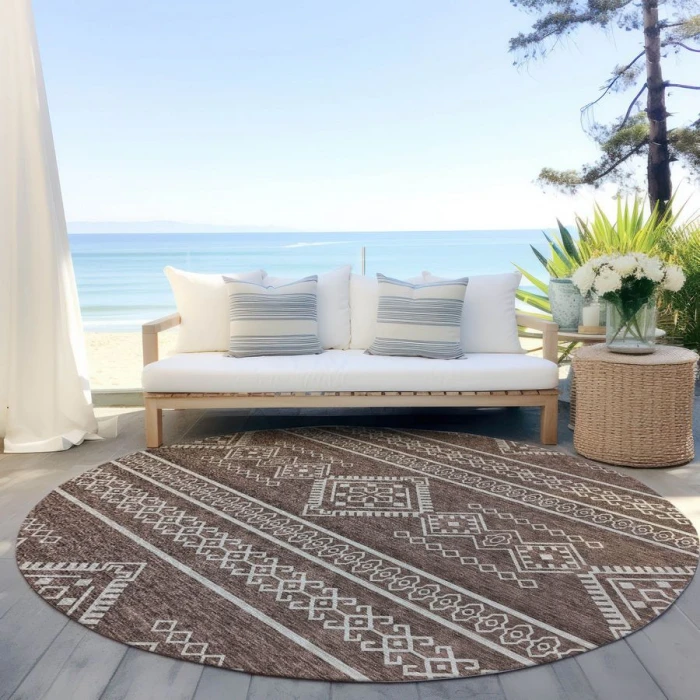 Addison Chantille ACN901-Brown 8 ft. X 8 ft. Round Rug