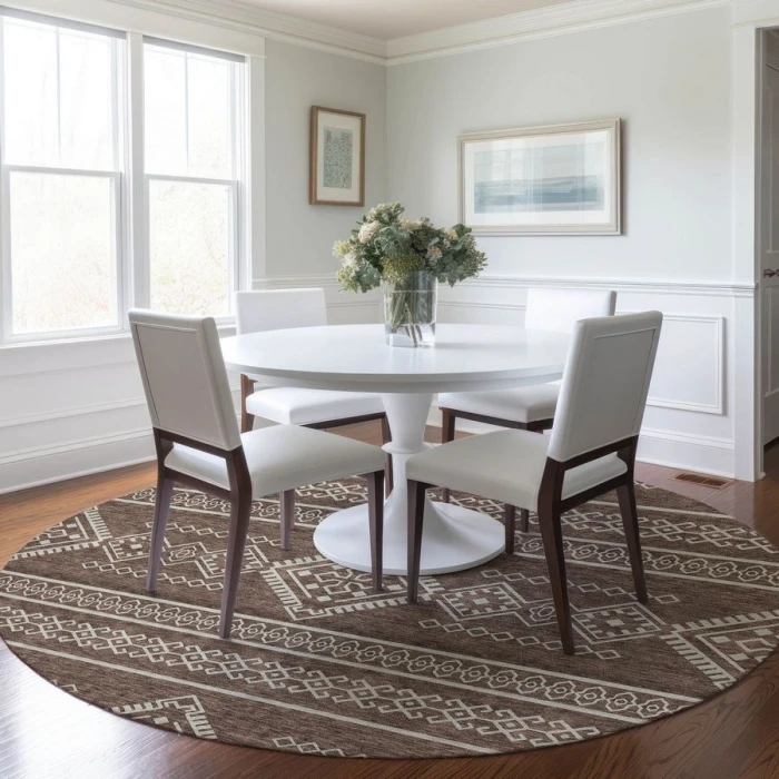 Addison Chantille ACN901-Brown 8 ft. X 8 ft. Round Rug
